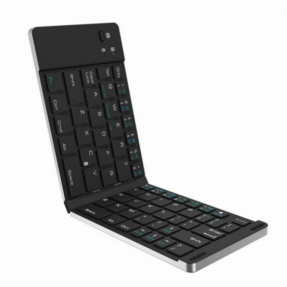 Wireless Keyboard Compatible With iPhone 11/12/13/14 Plus, Pro, Pro Max, Mini - Folding Rechargeable Portable Compact