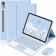 thumbnail image 1 of Wireless Keyboard Cover with Trackpad & Mouse for Lenovo Idea Tab Pro 12.7 Inch 2025,Blue, 1 of 8