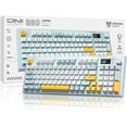 thumbnail image 1 of Wireless Keyboard Creamy Membrane with Rainbow Backlight,3-Mode Connectivity (BT/2.4G/USB-C) LCD Screen & Multifunction Knob,200H Battery, 94 Key PBT Keycaps, Quiet Typing for Office/Home/Gaming, 1 of 4