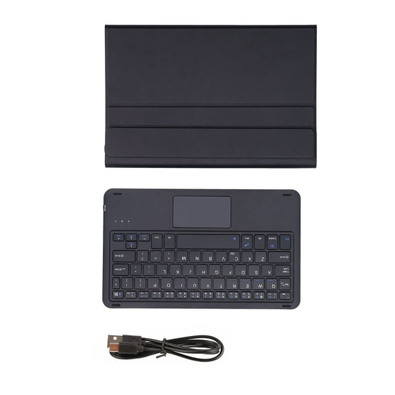 Wireless Keyboard Detachable Durable Computer Accessories with Artificial Leather CoverBlack