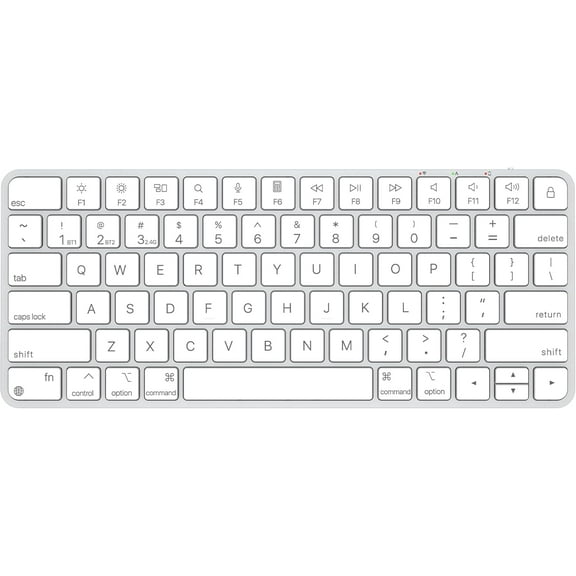 Wireless Keyboard for Mac, Bluetooth/2.4G USB Dual-Channel Connection, Multi Device, Rechargeable Bluetooth Keyboard Compatible with Mac, iPad, iPhone