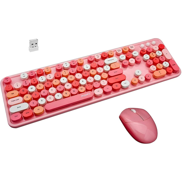 Wireless Keyboard and Mouse Combination, Pink Wireless Keyboard, 2.4GHz Retro Full-size Numeric Keyboard and Cute Wireless Mouse, Suitable for Computer PC Laptop Mac Windows XP/7/8/10 - Walmart.com Wireless Keyboard and Mouse Combination, Pink Wireless Keyboard, 2.4GHz Retro Full-size Numeric Keyboard and Cute Wireless Mouse, Suitable for Computer PC Laptop Mac Windows XP/7/8/10 - Walmart.com