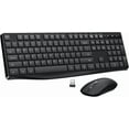 thumbnail image 1 of Wireless Keyboard and Mouse Combo, 104 Full-Size Adjustable Keyboard with Battery Indicator, Compact Computer Keyboard, Silent Mouse, 3 DPI, Easy to Use, for Windows, Chrome, Laptop, Computer, 1 of 13