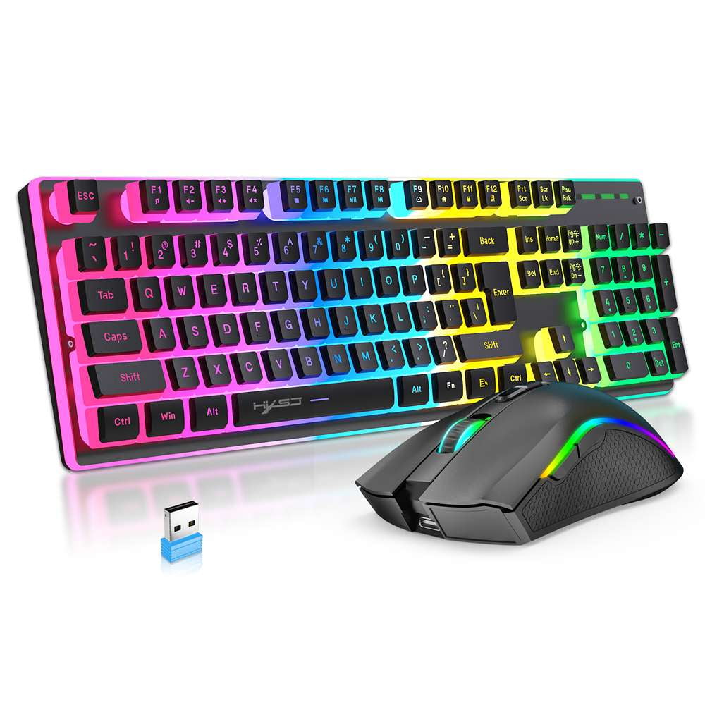 Wired Gaming Keyboard and Mouse Combo,104Keys Full-Sized Ergonomic Computer Keyboard & Mouse Sets for Windows,Mac OS Desktop/Laptop/PC Gamers