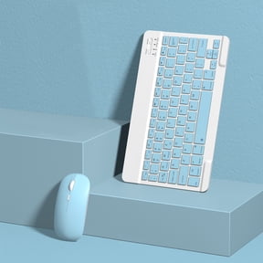 Wireless Keyboard Mouse Combo - 9.72x5.9x0.27in Bluetooth Portable Set for PC Tablet Phone, Ultra Slim Rechargeable Designed, Travel Home Office Use