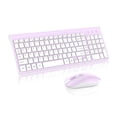 thumbnail image 1 of Wireless Keyboard and Mouse Combo, Cimetech Quiet Keyboard and Adjustable DPI Mouse Set, 2.4GHz USB Ultra Slim Silent Computer Keyboard and Mouse for Laptop, PC, Notebook, Desktop-Purple, 1 of 7