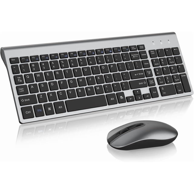 Ernomic Computer Keyboard Cimetech Ultra-Thin Wireless Keyboard/Mouse Set for PC, Desktop ...