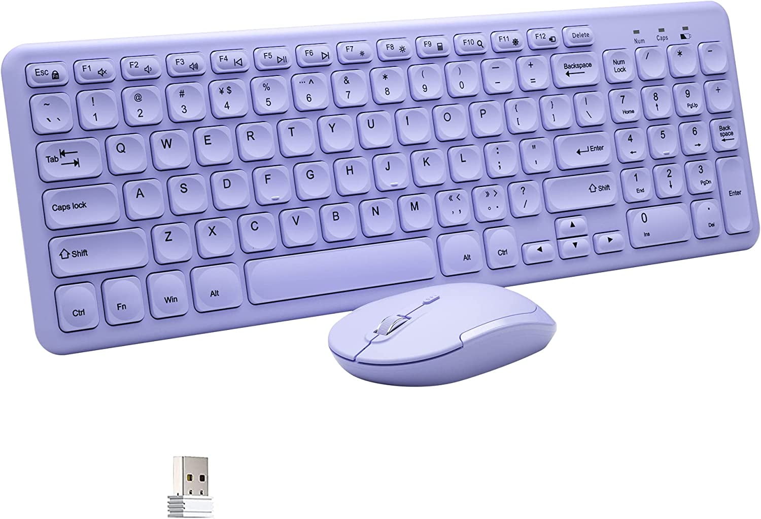 Wireless Keyboard and Mouse Combo, Cordless Computer Keyboard with