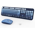 thumbnail image 1 of USOTSO Wireless Keyboard and Mouse Combo, 2.4GHz Retro Typewriter Style, Full-Size Creamy Silent Office Set for Desktop Laptop PC, 1 of 8