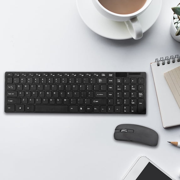 Wireless Keyboard and Mouse Combo,Protable Silent Keyboard and Mouse Set,2.4 GHz Mouse Has Cursor Speed of 1000 DPI,Soft and Antislip,Suitable for Any System Use
