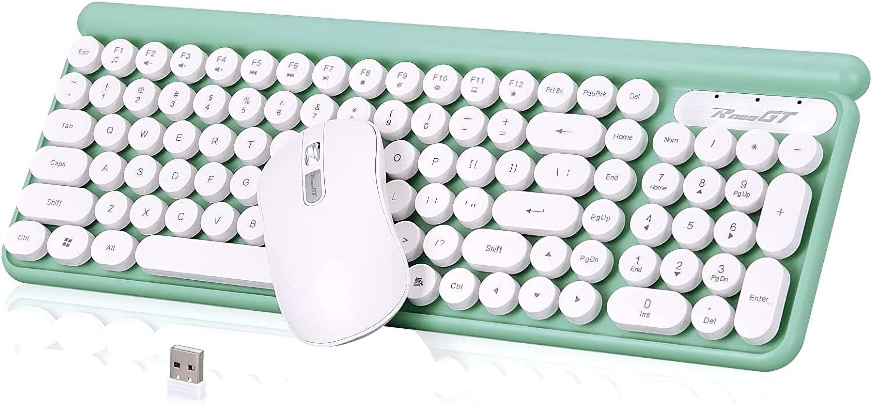Wireless Keyboard and Mouse Combo, RaceGT Typewriter Keyboard Mouse