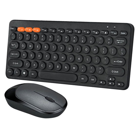 Wireless Keyboard and Mouse Combo, Silent 2.4G Keyboard Mouse Set Ergonomic Portable Full Size Keyboard, Computer Accessories for Office Home Laptop Desktop Travel