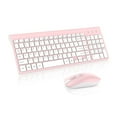 thumbnail image 1 of Wireless Keyboard Mouse Combo, cimetech Compact Full Size Wireless Keyboard and Mouse Set 2.4G Ultra-Thin Sleek Design for Windows, Computer, Desktop, PC, Notebook(Pink), 1 of 8