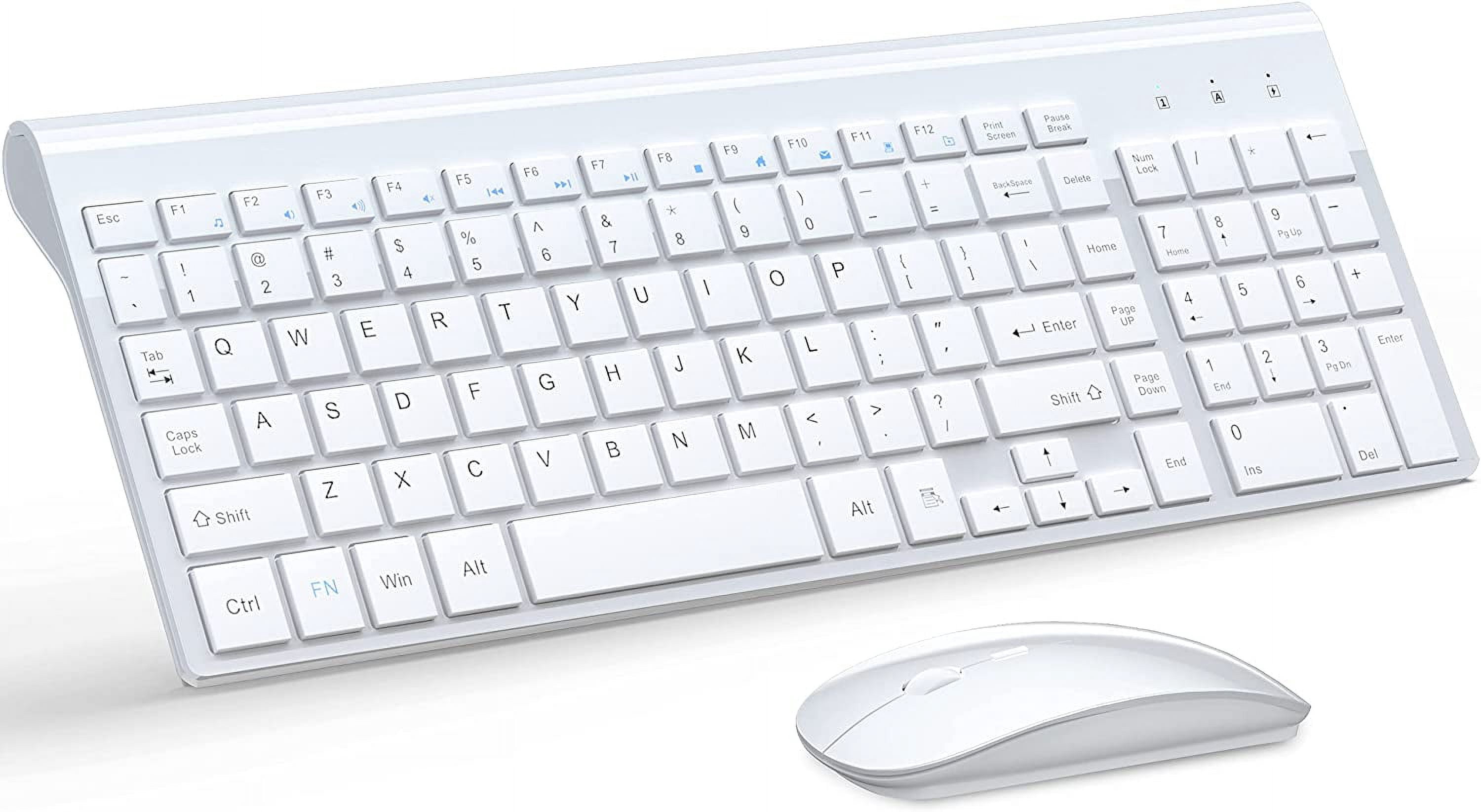 Wireless Keyboard and Mouse Ultra Slim Combo, TopMate 2.4G Silent ...