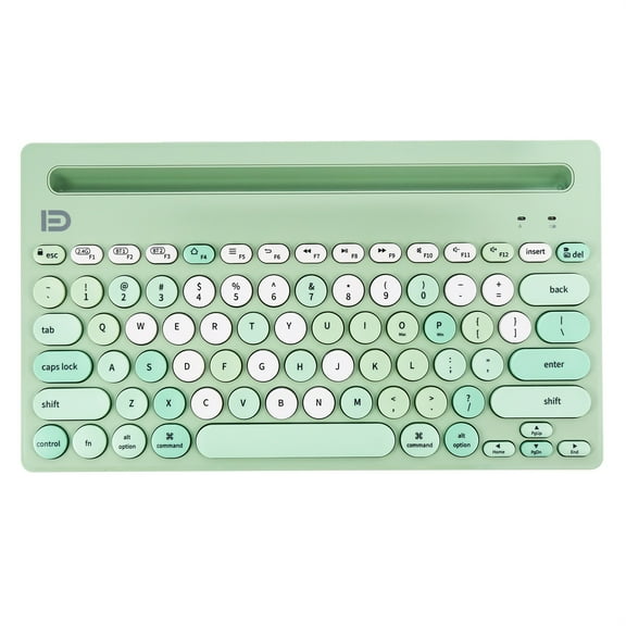 Wireless Keyboard Multi-Device, Bluetooth and 2.4G Dual Mode, Switch to 3 Devices for Cellphone, Tablet, PC, Smart TV, MacBook iOS Android Windows, Green