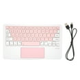 thumbnail image 1 of Wireless Keyboard Multi Touch Sensitive Operation Small Portable Rechargeable Keyboard for IOS TabletWhite Pink, 1 of 8