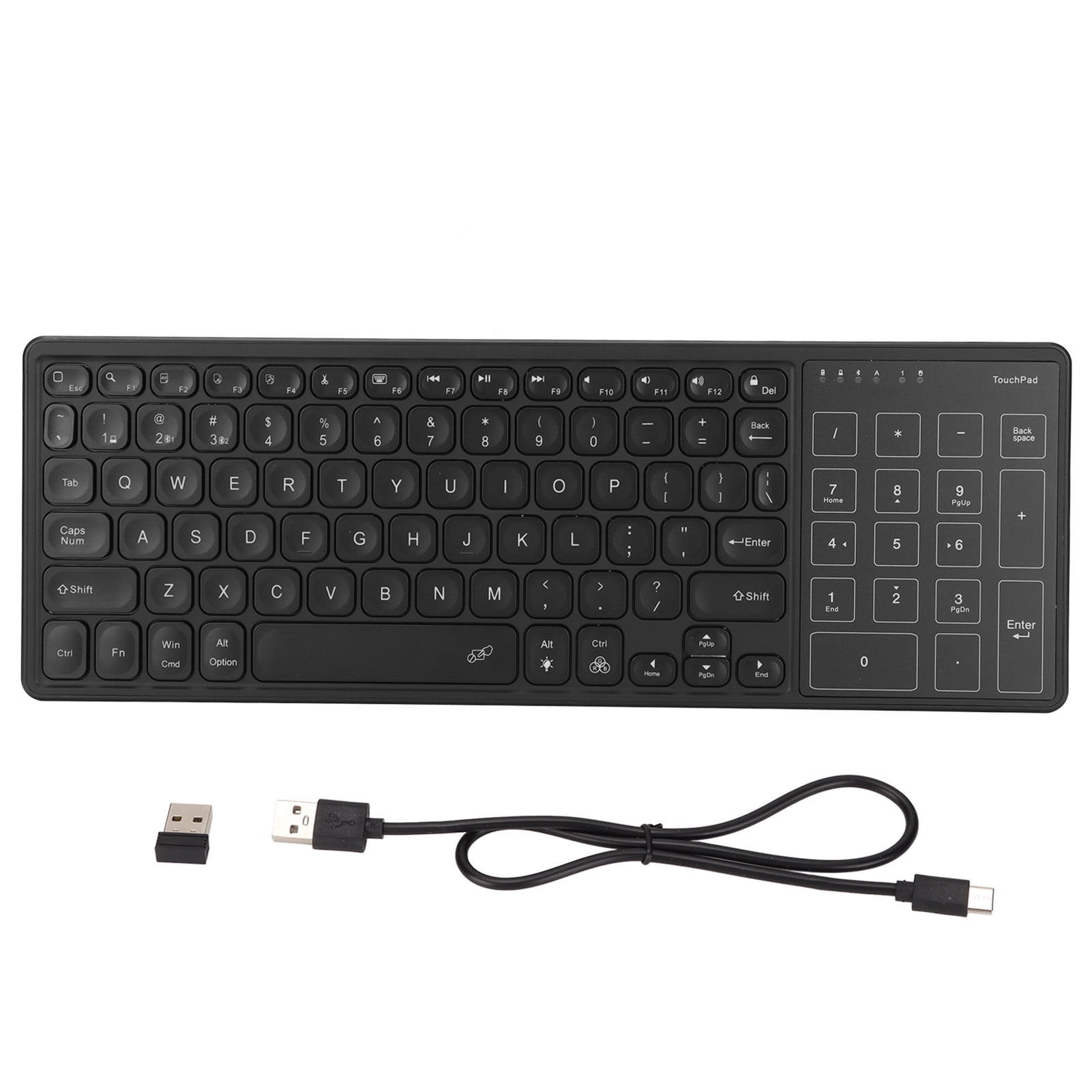 Wireless Keyboard Numeric Touchpad 2.4Ghz Wireless Portable RGB Backlit