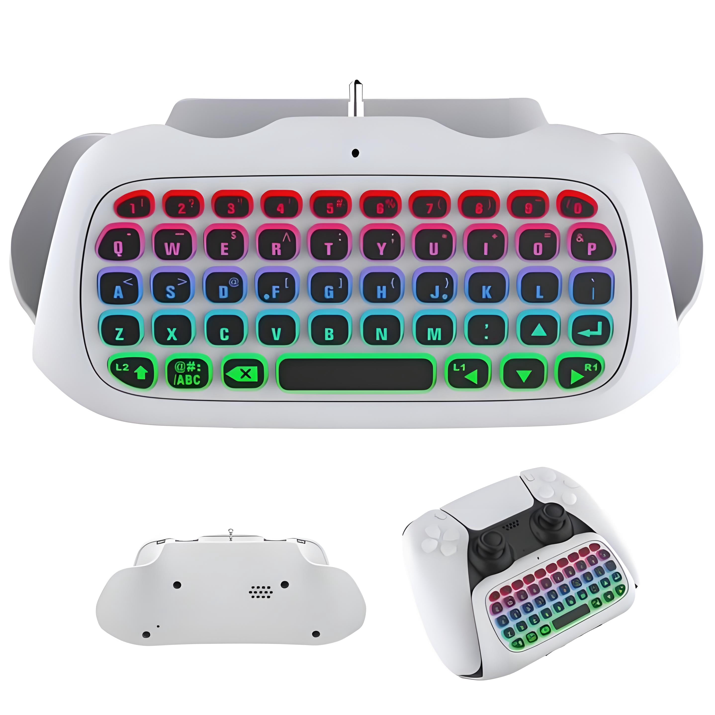 Wireless Keyboard for PS5 Controller, RGB Backlight Keyboard Bluetooth ...
