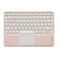 thumbnail image 1 of Wireless Keyboard with Touchpad, Ultra-Slim Portable Rechargeable Bluetooth Keyboard, Trackpad for / Pro and Other iOS Android Windows Devices (Pink), 1 of 4