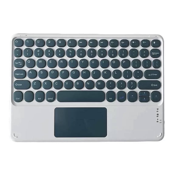 Wireless Keyboard With Touchpad, Type-C Scissor Switch Keyboard For Laptop Tablet, Quiet Low-Profile Keys For Home Office Multi-Device Typing