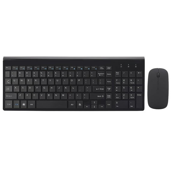 Wireless Keyboard and Mouse Combo 2.4G Ultra Slim Compact Full Size Quiet Scissor Switch Keyboard and Mice for Windows Laptop PC