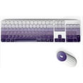thumbnail image 1 of Wireless Keyboard and Mouse Combo - 2.4G Wireless, Rechargeable, Low-Noise, Cute Colorful,  3 DPI Adjustable Mouse(Gradient Purple), 1 of 5