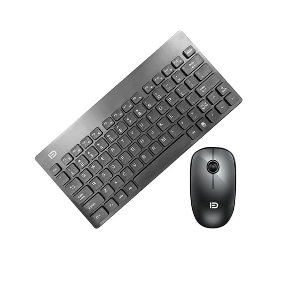 Wireless Keyboard and Mouse Combo, 2.4GHz Slim Full Size Keyboard with Mouse for Office Home PC Laptop, Portable Business