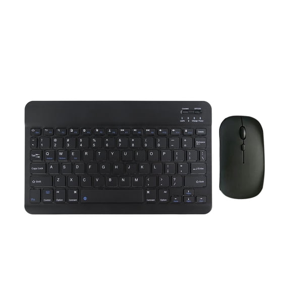 Wireless Keyboard and Mouse Combo, Slim Rechargeable Set, with Quiet Typing and Multi-Device Pairing, for Tablet Laptop Smartphone office