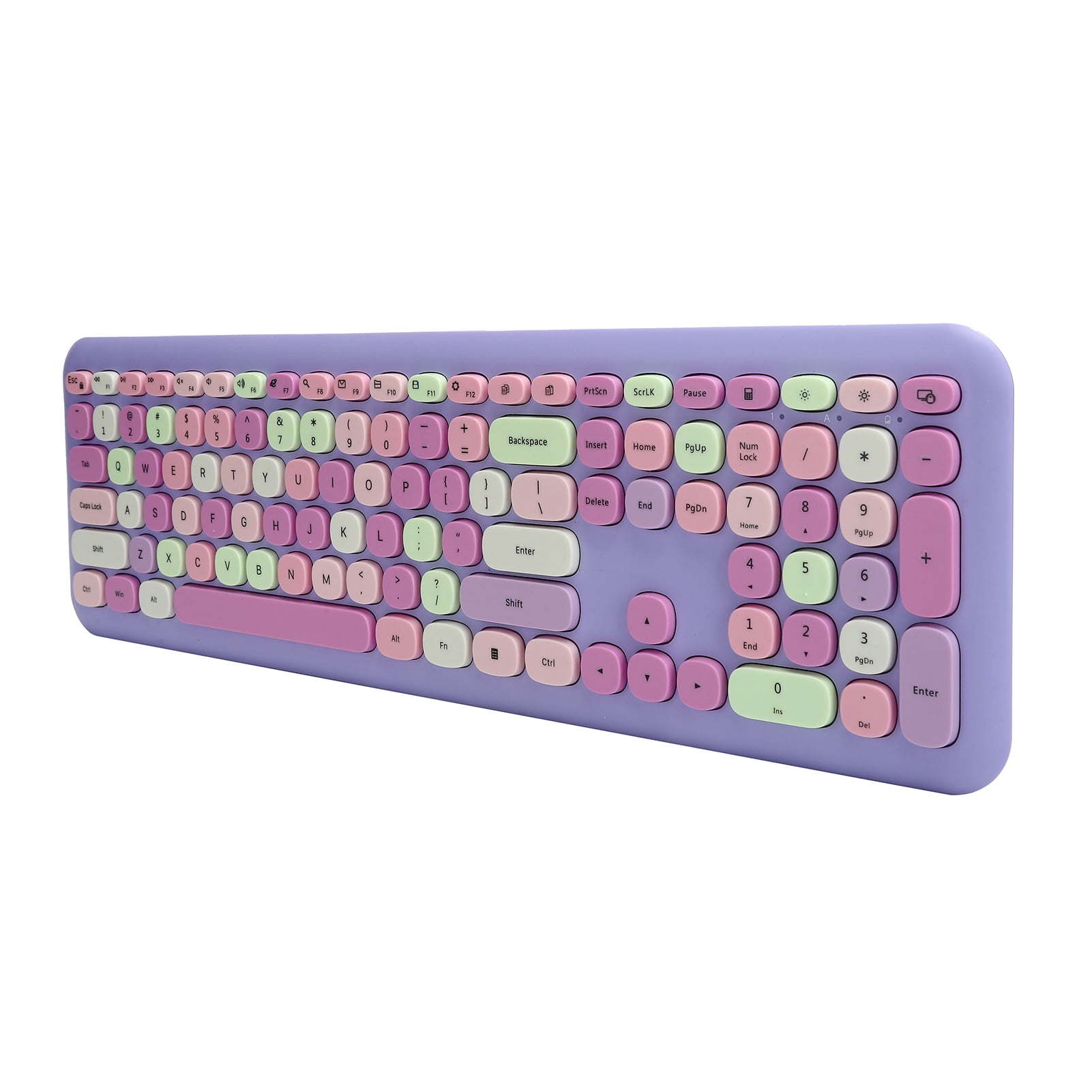 Wireless Keyboards And Mouse Combos, Portable 110 Keys Colorful Rainbow