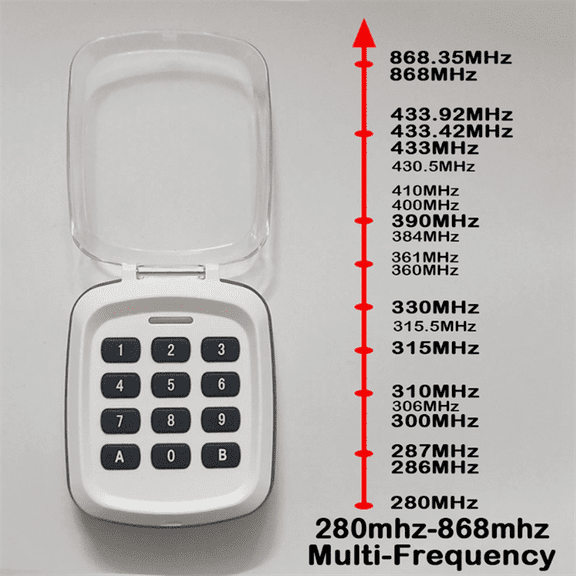 Wireless Keypad Garage Door Remote Control 4 in 1 280-868MHz MultiFrequency Gate Remote Control Garage Door Opener