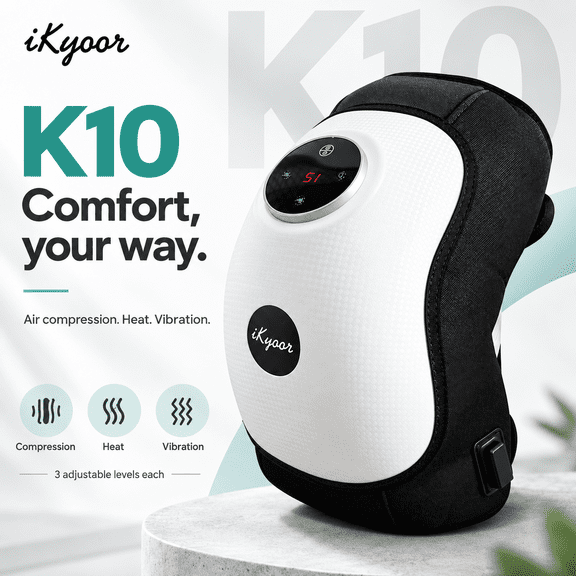 iKyoor K10 Cordless Knee Massager with Heat, Air Compression and Vibration