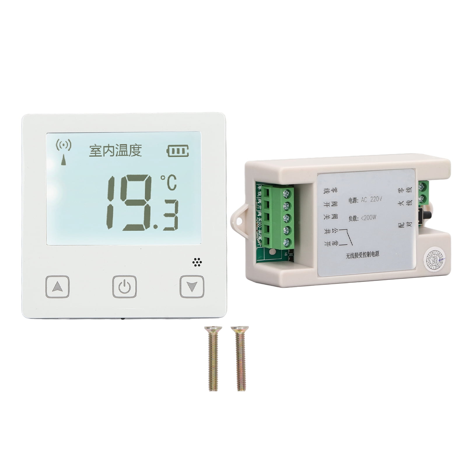 Wireless LCD Touchscreen Thermostat - 220V Digital Home Heating Control with Anti-Interference Design