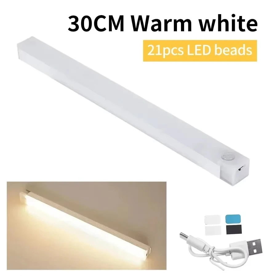 Wireless LED Motion Sensor Cabinet Light USB Rechargeable Led Night ...