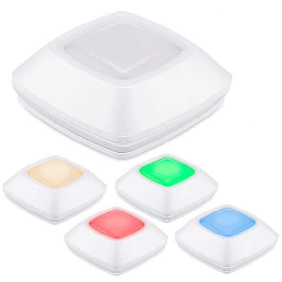 Wireless LED Push Light, Multi Color Cabinet Shelf Stair Closet Light 45 Lumens