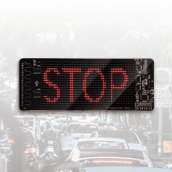 Wireless LED Scrolling Display Screen, Full-Color Dot Matrix Screen - App & Voice Control, IP64 Waterproof, Suitable for Car Windows, Customizable Text/GIF/Animation, 16*32/20*64