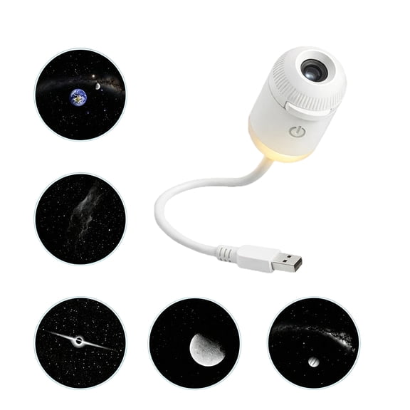 Wireless LED Sunset Projection Lamp USB Rechargeable Wall Light with Interchangeable Film Discs Flexible Arm Night Light