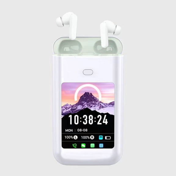Wireless LED Touch-screen Rechargeable Earphones with HiFi Stereo, Multiple EQ Modes & 5000mAh Battery for Travel, Outdoor and Work