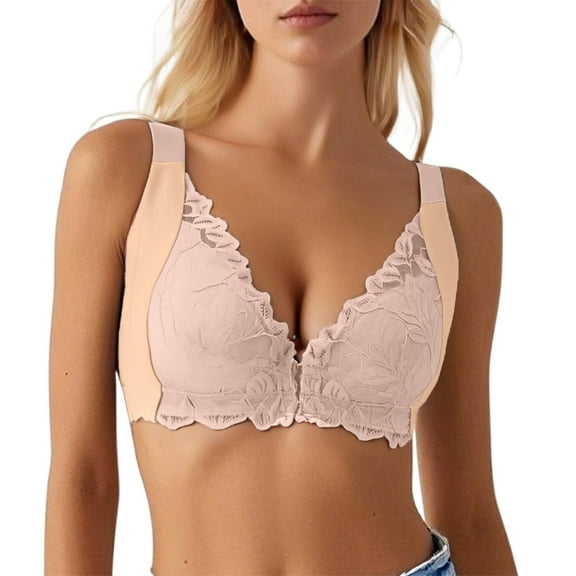 Wireless Lace Bra for Women Push Up Comfortable Support Soft Padded Bralette Adjustable Strap Sexy Underwear