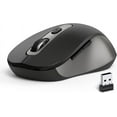 thumbnail image 1 of Wireless Mouse for Laptop, PC, Chromebook, Mac, MacBook, Silent with USB Nano Receiver, Side Button, 2400 DPI, Anti Slip Roller, 6 Button Ergonomics Cordless Computer Mice - Black Gray, 1 of 4