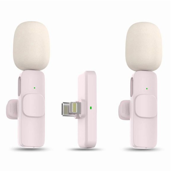 Wireless Lavalier Lapel Microphone, Bluetooth Mini Clip-on Mics (2 Pack) with USB C Interface for iPhone 15 Series/Android/Computer - Portable Audio for Video Recording, Tiktok, YouTube, Vlog - Clear