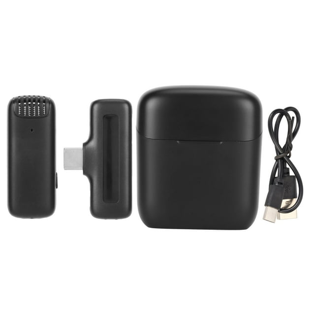 Wireless Lavalier Lapel Microphone Noise Canceling Auto Sync Plug and Play Auto Pairing Wireless