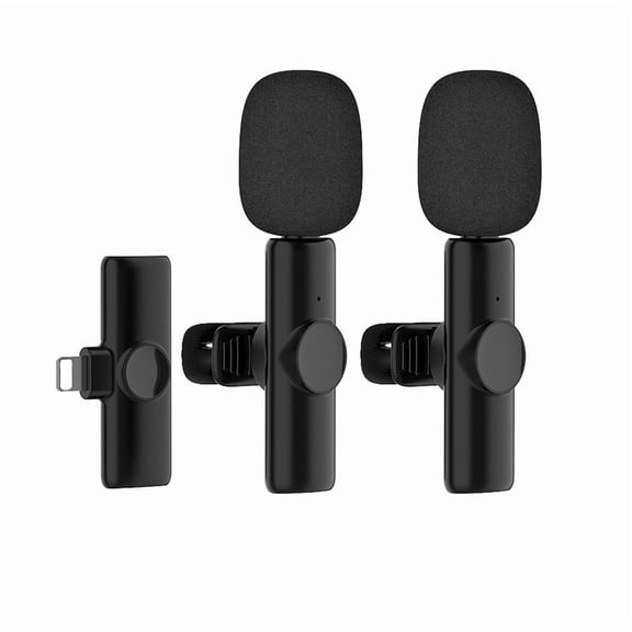 Wireless Lavalier Microphone with Auto Noise Cancellation, Reverb&Real-Time Monitoring, Clip-on Mic for Video Live Stream Outdoor Interview Audio Recording, Plug & Play for iPhone Android Camera Vlog