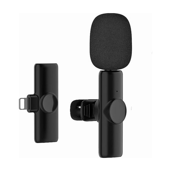 Wireless Lavalier Microphone with Auto Noise Cancellation, Reverb&Real-Time Monitoring, Clip-on Mic for Video Live Stream Outdoor Interview Audio Recording, Plug & Play for iPhone Android Camera Vlog