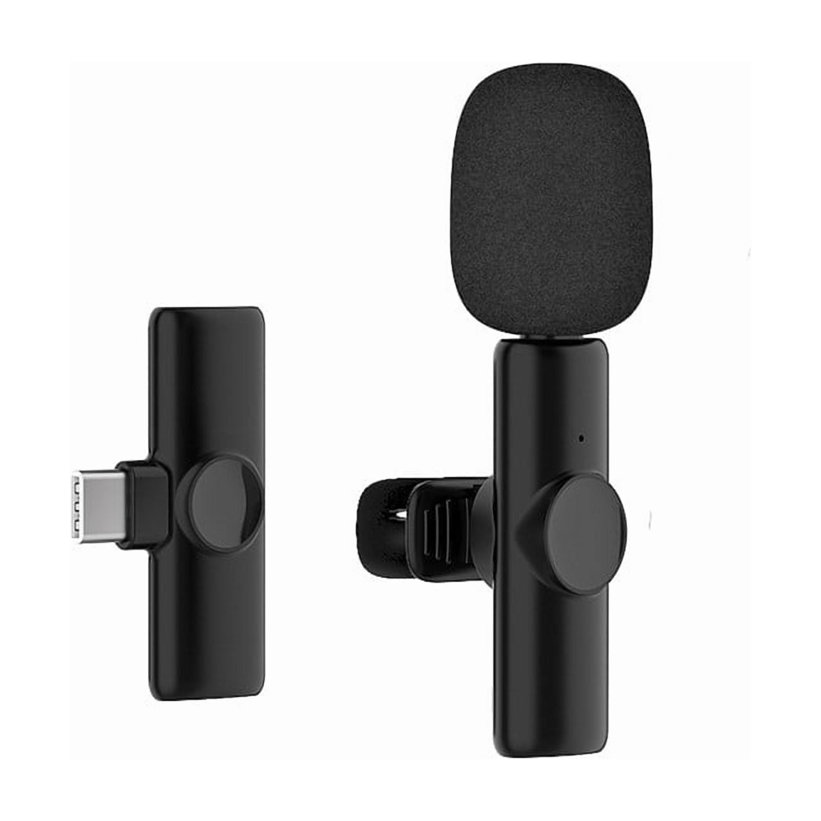 Wireless Lavalier Microphone with Auto Noise Cancellation, Reverb&Real-Time Monitoring, Clip-on Mic for Video Live Stream Outdoor Interview Audio Recording, Plug & Play for iPhone Android Camera Vlog