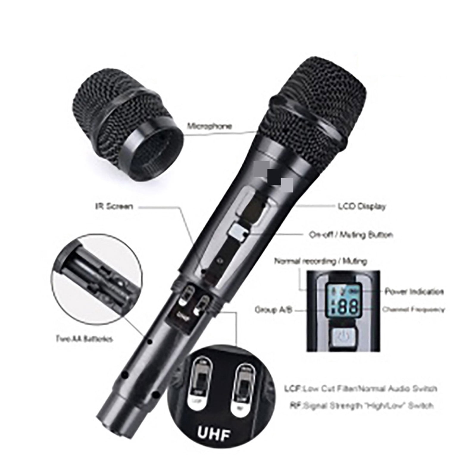 Wireless Lavalier Microphone CVM-WM200A 96-Channel Professional UHF Dual Wireless Lapel Microphone