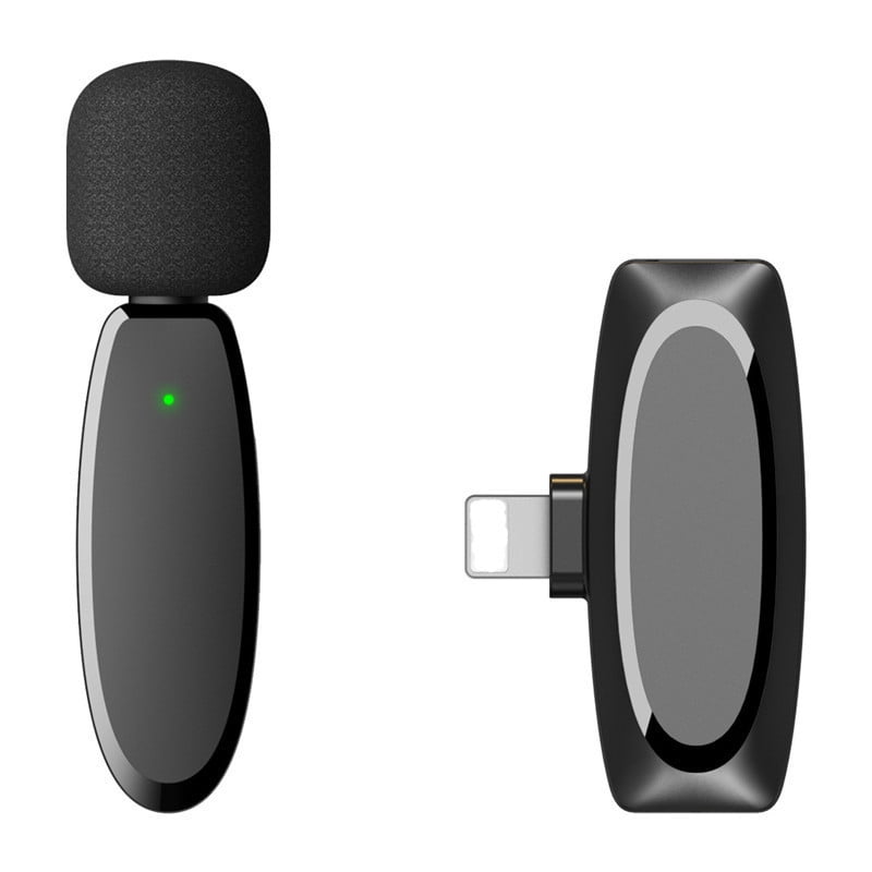 Wireless Lavalier Microphone for Influencer Outdoor Live Stream, Smart Noise Cancellation Clip-on Audio Mic for Vlogger Content Creator, Plug & Play for iPhone Android Camera Recording