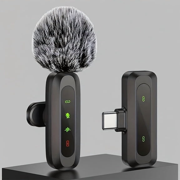 Wireless Lavalier Microphone Intelligent Noise Reduction Live  Microphone  Smart Radio Honeycomb Microphone Trim Echo Portable Microphone for Ktv, Interviews, Live Broadcast, Computer, Outdoor Use