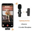 thumbnail image 1 of Wireless Lavalier Microphone, Microphone for Youtube Facebook Recording Mobile Phone Live Radio Noise Reduction Lightning Interface, 1 of 7