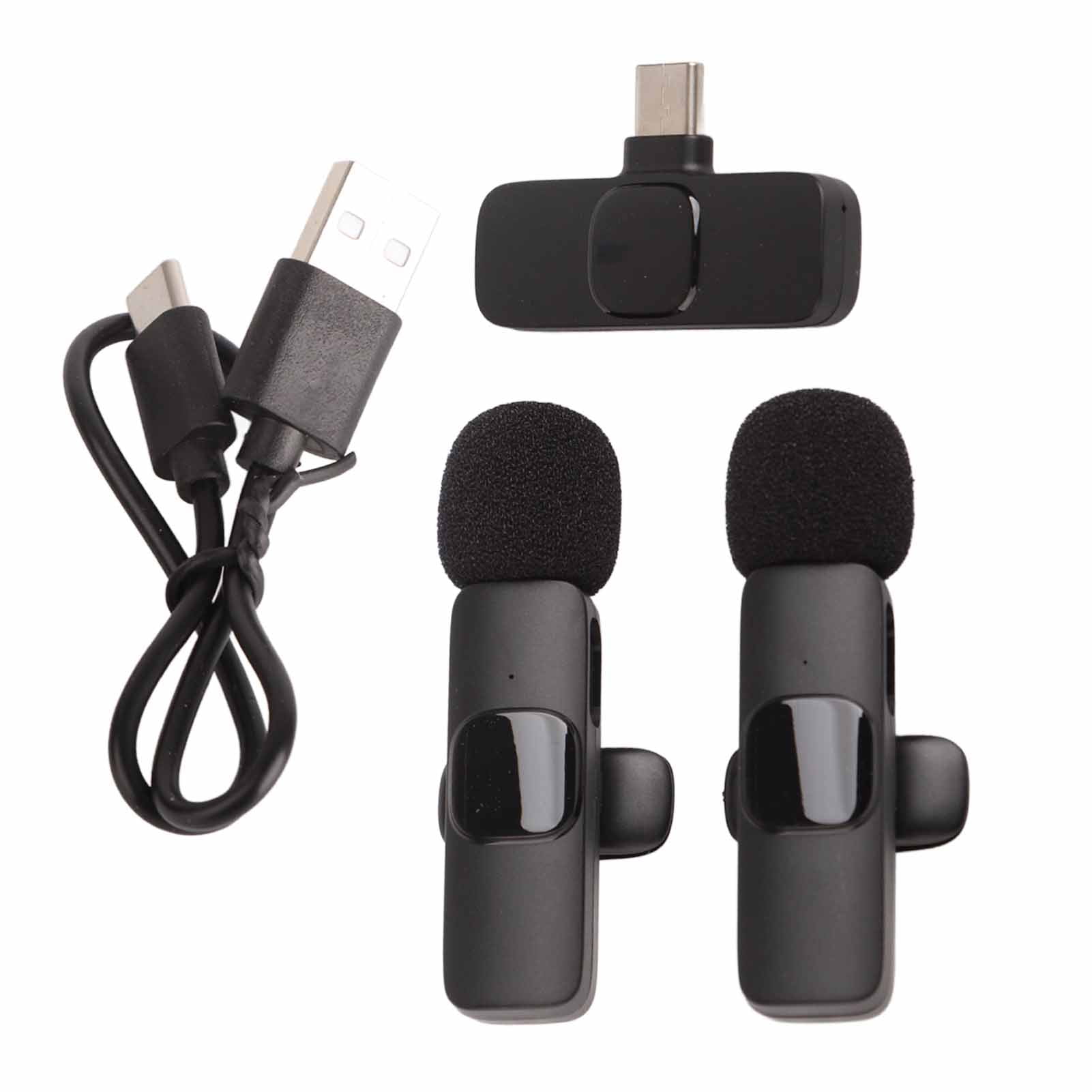 Wireless Lavalier Microphone Mini Plug and Play Live Stream Recording ...