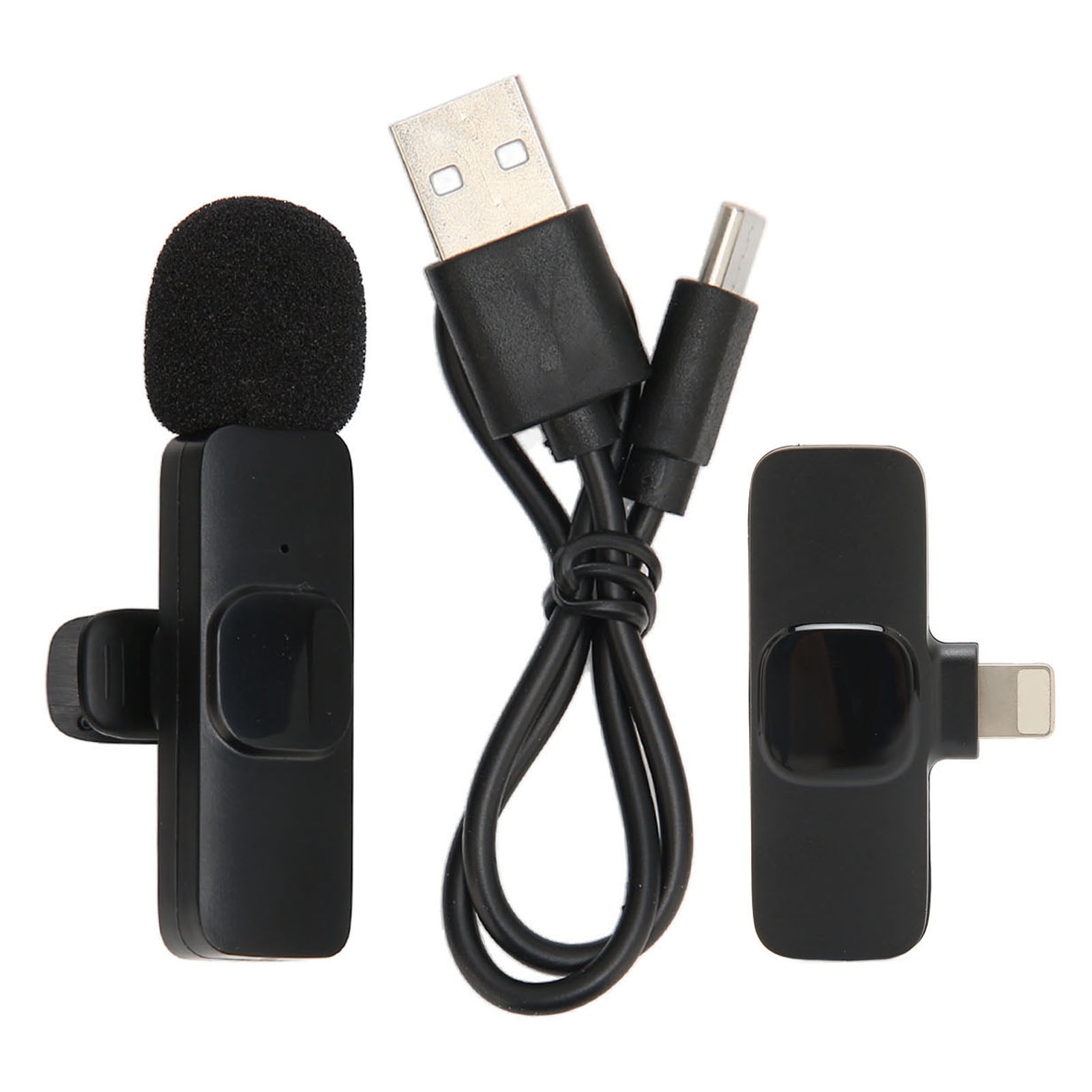 Wireless Lavalier Microphone Noise Cancelling Delayless Plug and Play Mini Clip On Mic for Live